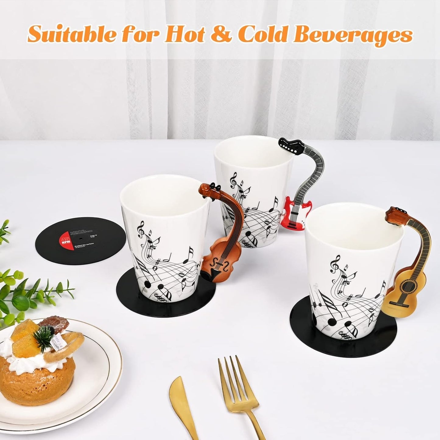 Violin Mug & Vinyl Record Coaster - AMPED