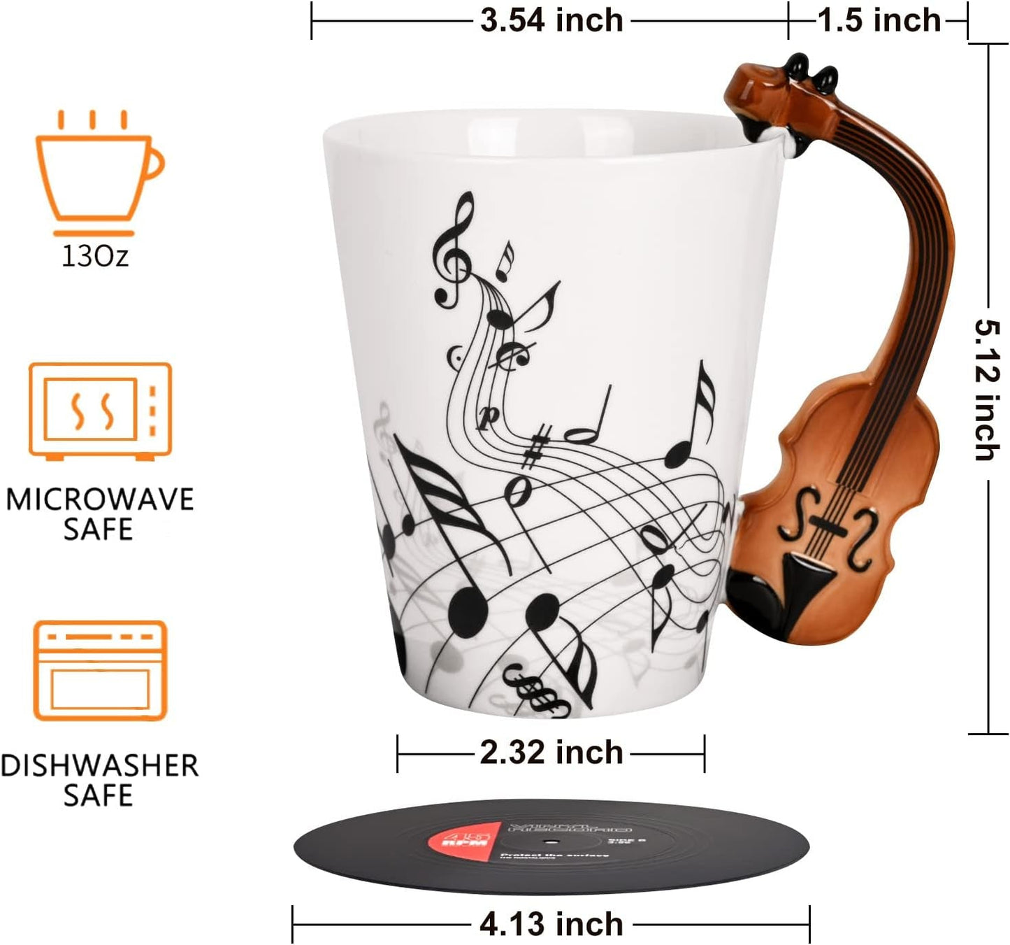 Violin Mug & Vinyl Record Coaster - AMPED