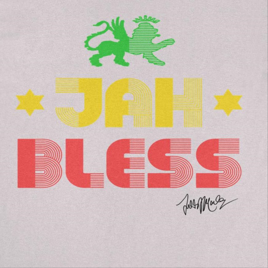 Ziggy Marley Jah Bless Lt Ice Grey T-Shirt - AMPED